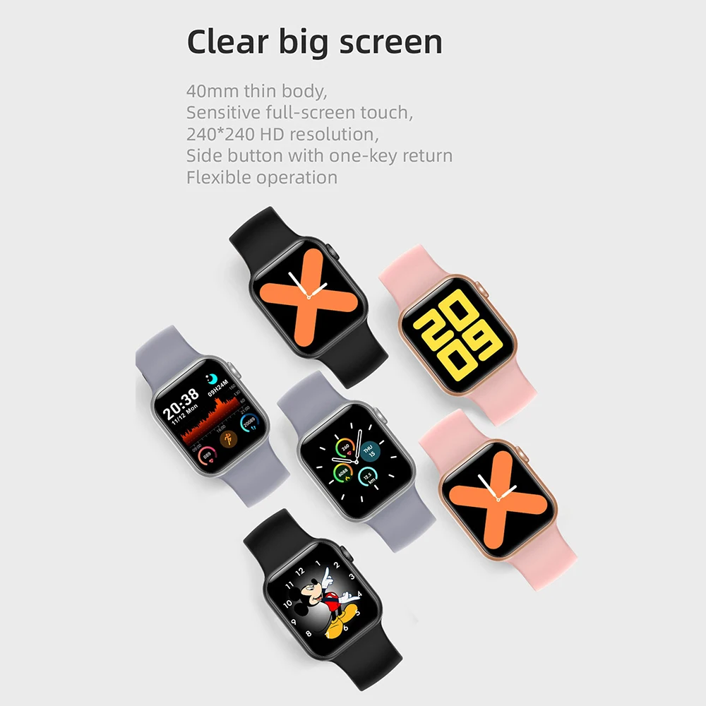 Torntisc Smartwatch 2021 iwo Напоминание о полноэкранном вызове IP68 Водонепроницаемый