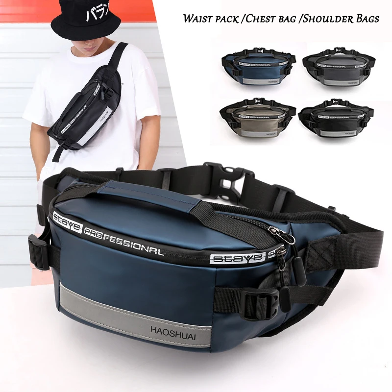 Мужская нейлоновая брендовая поясная сумка водонепроницаемая банан для мужчин