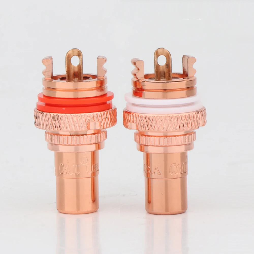 8 шт RS3016 высокого качества красный Медь Позолоченный разъем RCA аудио rca терминалы