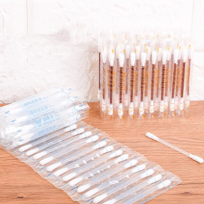 80 шт Одноразовая Медицинская спиртовая ватных палочек алкоголь дезинфекции