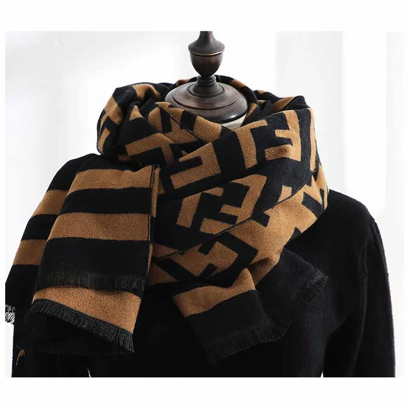 Роскошные шарфы кашемировый женский шарф 2022 брендовая зимняя женская длинная