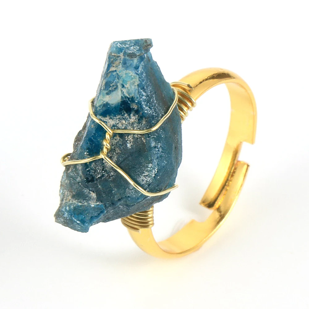 Кольцо с натуральным драгоценным камнем для мужчин и женщин неправильной формы