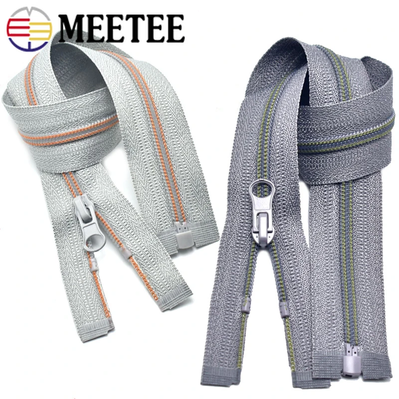 Meetee 2 шт. 37 55 см 4 # нейлоновая молния открытый Автомобильный Замок Декор для куртки