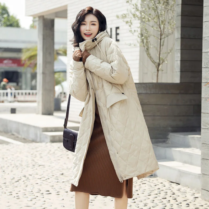 Зимние сверхлегкие куртки на утином пуху Женская Корейская версия пальто с