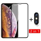 Чехол для apple iphone se, 2020, 2, 11 pro, max, xs, mas, xr, x, r s, закаленное стекло, защитная пленка для экрана, чехол для телефона, пленка для объектива камеры