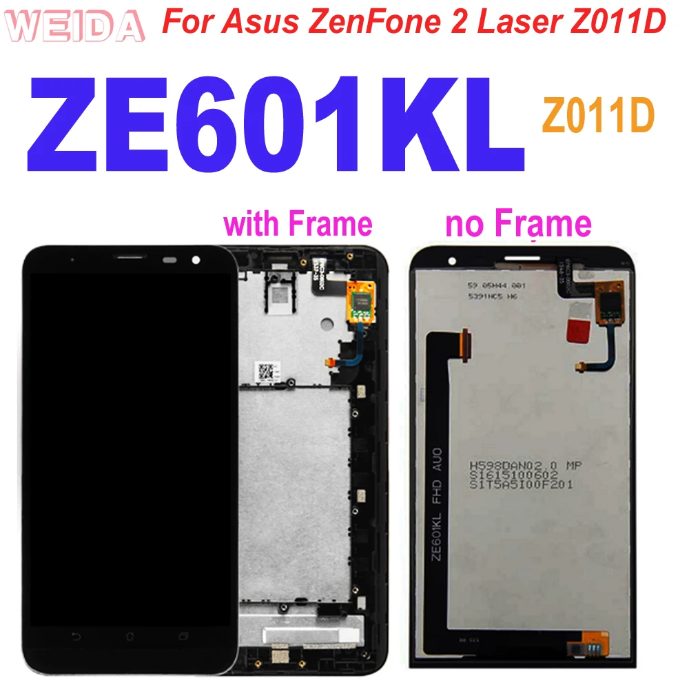 

AAA+ 6.0" LCD For Asus ZenFone 2 Laser ZE601KL Z011D LCD Display Touch Screen Digitizer Assembly for Asus ZE601KL Display