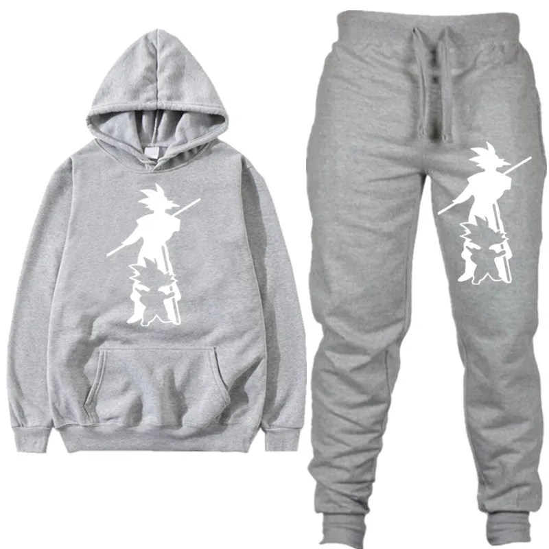 15 gray Мужские спортивные костюмы с капюшоном, куртка, спортивный костюм, новые осенние спортивные мужские спортивные комплекты толстовка с принтом, мужская одежда - Цвет: 15 gray