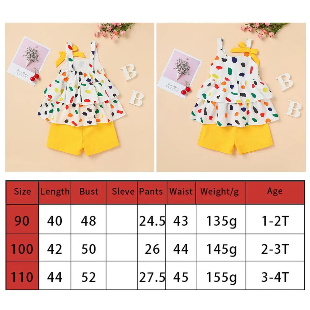 

Little Toddler Girl Dotted Sleeveless Top Shorts Summer Clothing Color Polka Dot Sleeveless Top Shorts Set Shorts