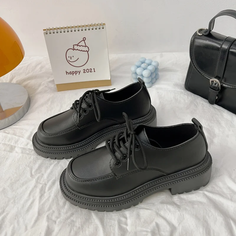 

Женские маленькие кожаные туфли в британском стиле, новые весенне-осенние туфли в стиле ретро, японская женская обувь на платформе Jk, 2021