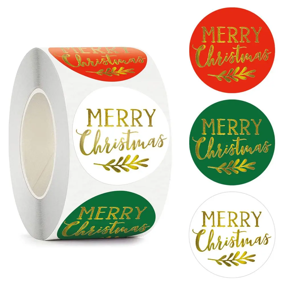 

500pcs Package Gifts Box Wedding Decor Santa Claus Christmas Stickers Candy Bag Labels Sealing Stickers Merry Christmas