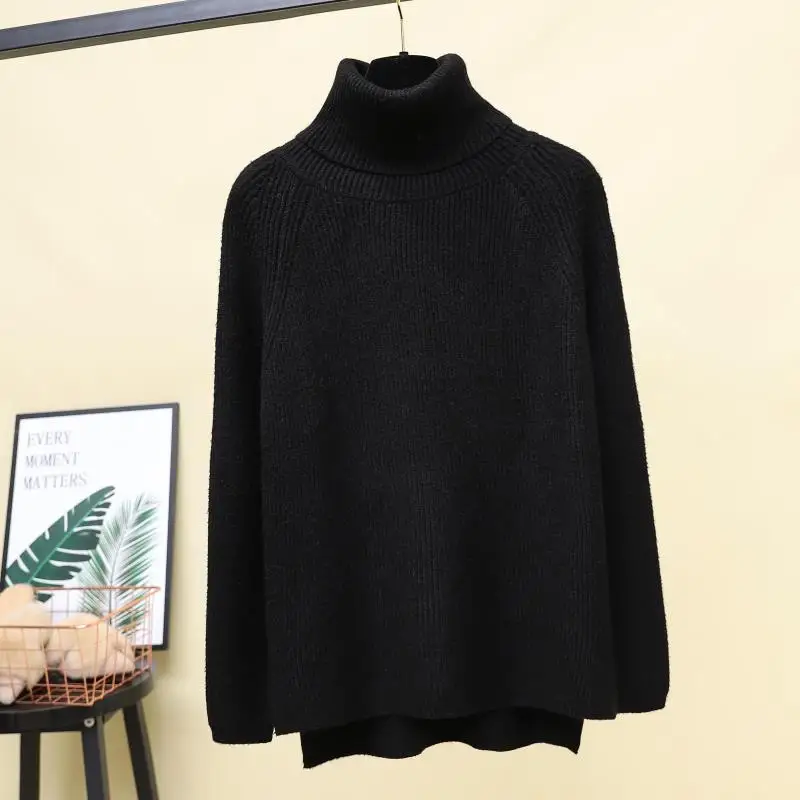 FTLZZ Новый Женский водолазка вязаный свитер осень зима Повседневный женский