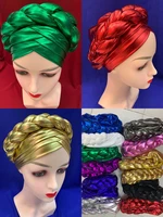 latest muslim turban cap for women ready female head wraps african auto geles aso oke already made headties