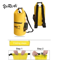 10l 20l outdoor waterproof swimming bag folding storage dry sack bag for canoeing camping rafting diving sport bag travel kit
