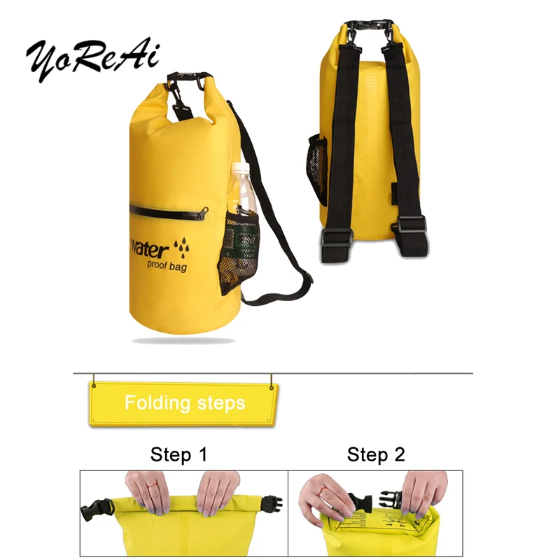 Водонепроницаемая складная сумка для плавания объем 10 л/20 л|Мужские рюкзаки| |