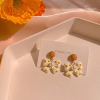 permih womens earrings pearl earrings simple stylish spray paint earrings female retro drop earrings 2021 trend fashion jewelry