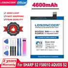 Сменные Аккумуляторы LOSONCOER 4600 мАч HE332 для SHARP S2 FS8010 AQUOS S2 мобильный телефон аккумулятор + номер отслеживания