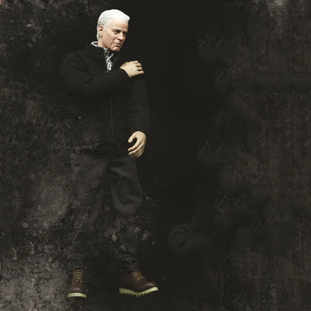 МККТОЙЗ МКК024 Олд Америка Капитан 1/6 Ветеран Костюм Комплект Рубашка Черный Свитер Куртка Брюки Пояс Обувь для 12" Тело