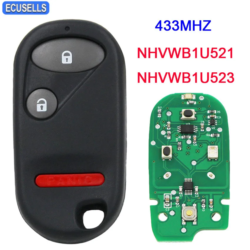 Ключ дистанционного управления с 2 кнопками 1/3 мгц NHVWB1U523 NHVWB1U521 для Honda Civic 433 2001 Pilot