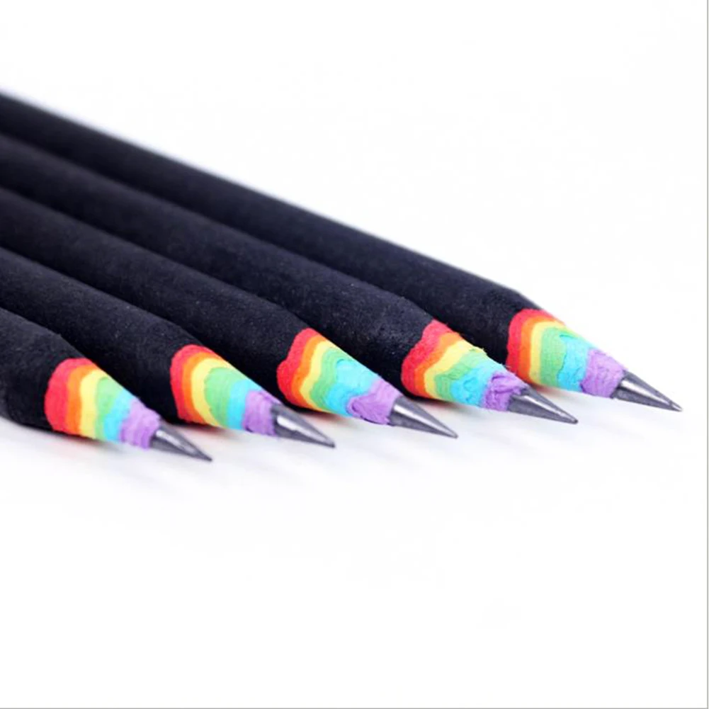 

Деревянный Радужный цветной карандаш, гладкие и антиаллергические карандаши для рисования, студенческие и детские канцелярские принадлеж...