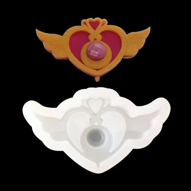 

3Pcs Cartoon Heart Cat Star Pendant Resin Casting Mold Cute Heart Star Keychain Pendnant Mold Jewelry Making Tools P15C