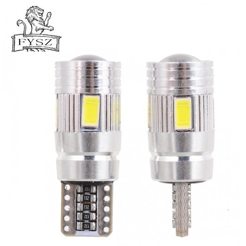 2 шт. T10 W5W 194 6W 6000K 6 SMD от автомобиля светодиодный светильник излучающий диоды 5630 5730