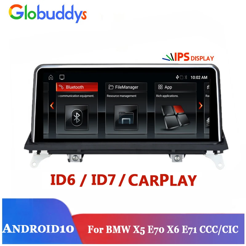

CarPlay,Android Radio For BMW X5 X6 E70 E71 2007-2013,Auto Stereo,Multimedia Player,idrive,Steering compatible