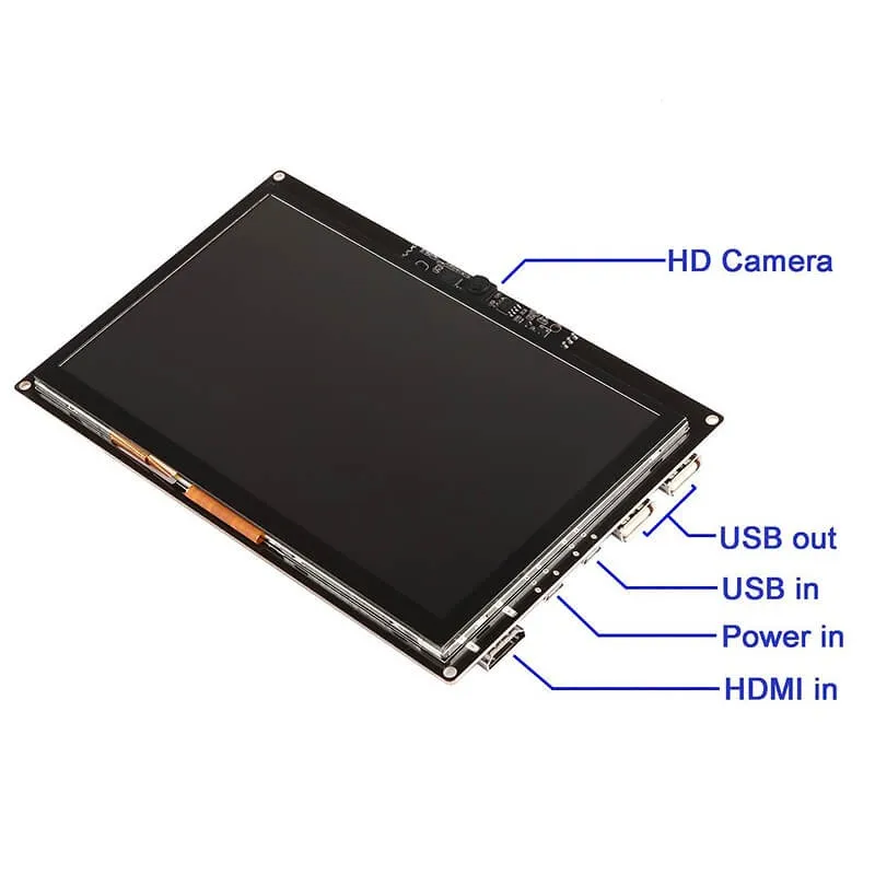 Elecrow 7 дюймов 1024X600 емкостный сенсорный экран с 720P камерой для Raspberry Pi MacBook Pro Windows 10