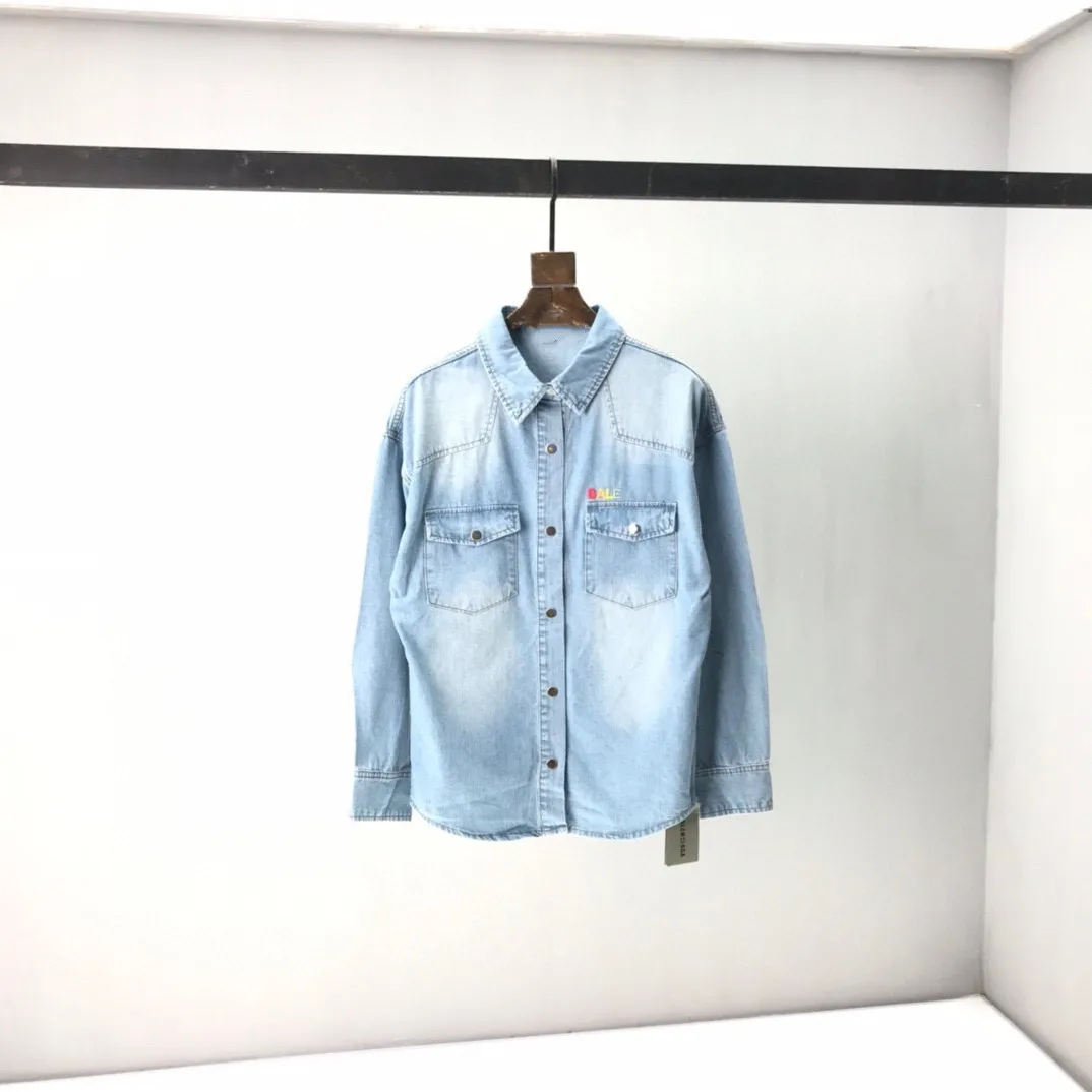 

2021 Paris Spring and summer Fashion Hip Hop Denim Jacket Male Cowboy Ripped Hole European Size S~XL 75