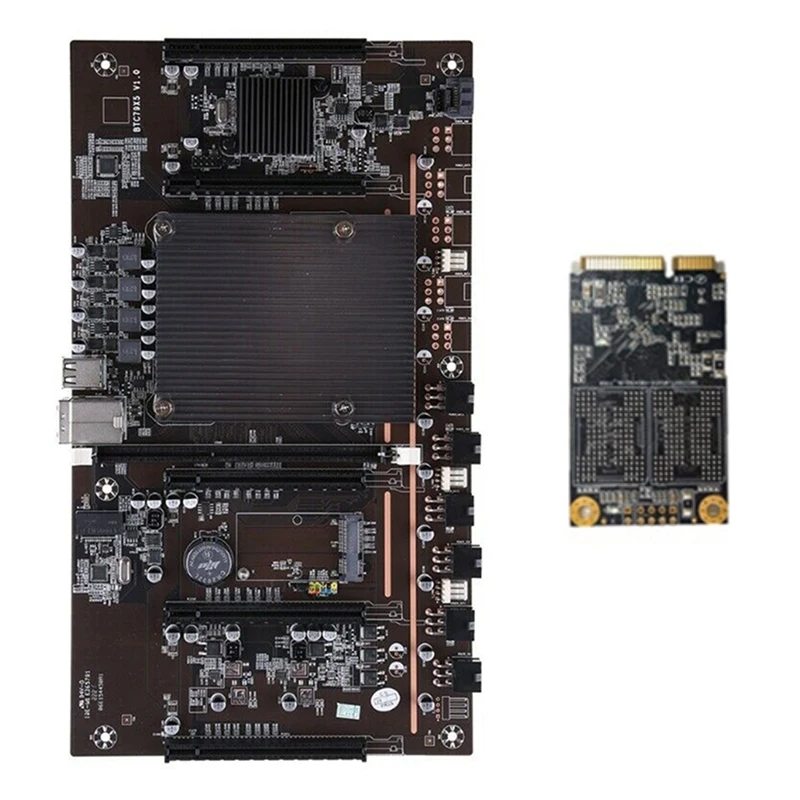 

Материнская плата для майнинга BTC X79 H61 с 120G SSD 5X PCI-E 8X LGA 2011 DDR3 с поддержкой 3060 3080, графическая карта для майнинга BTC