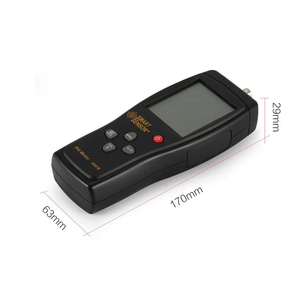 

PH Meter Smart Sensor AS218 Digital Range 0.00~14.00pH Soil PH Tester Water PH Acidity Meter LCD Display Liquid