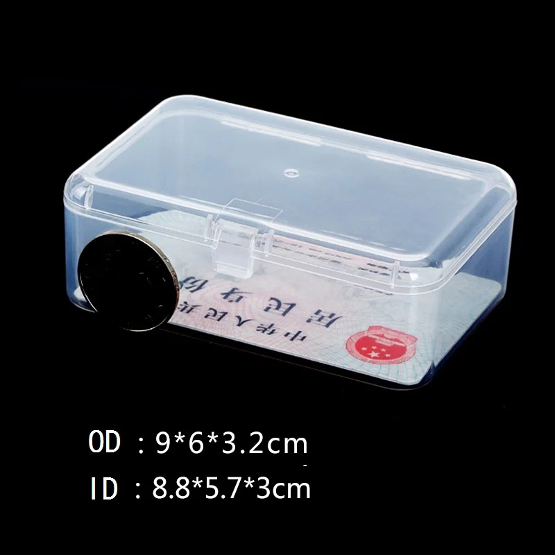 5PCS/LOT Transparent Rectangular Box Clear Plastic Small Jewelrybox Electronic Parts storage Tools 9X6X3.2CM | Дом и сад