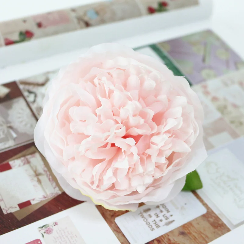 

8 colors Peony Flower Head Artificial flowers wedding Decoration flower wall wreath accessories silk fake flower For Home Decor