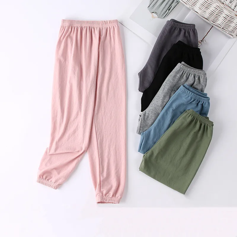 DE персикового цвета Новая детская одежда для защиты от солнца Штаны маленьких