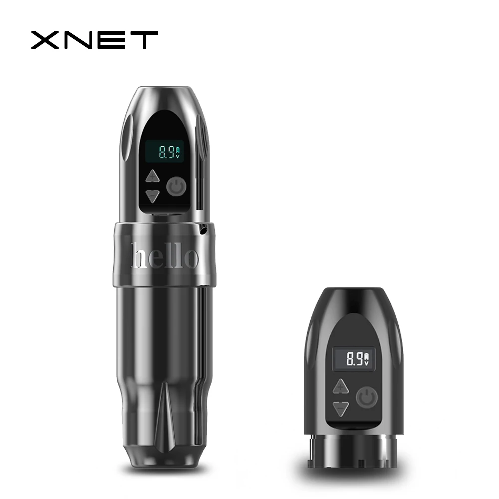 XNET Scepter Wireless Tattoo Machine Rotary Battery Pen Strong Coreless Motor LCD Digital Display for Tattoo Permanent Makeup