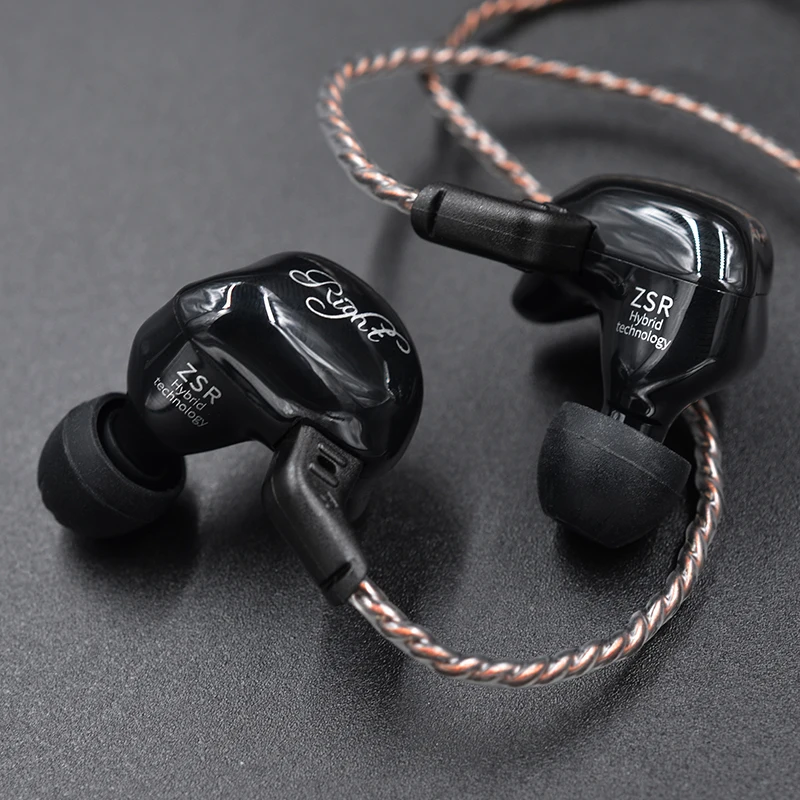 KZ ZSR 1DD 2BA Hifi спортивные наушники вкладыши Динамический драйвер шумоподавление