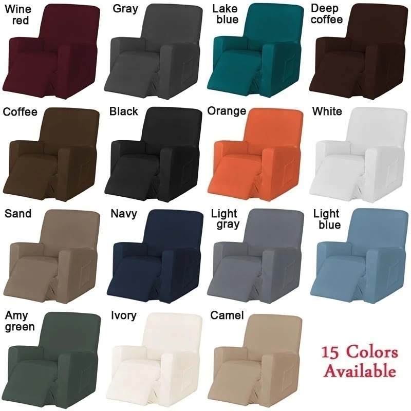 15 Colors All-Inclusive High Stretch Recliner Chair Covers - Waterproof & Anti-Skid Couch Slipcover, Washable Furniture Protector image 2