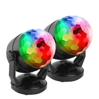 rgb led crystal magic rotating ball stage effect light battery poweredusb plug in disco party dj lights for car room and home