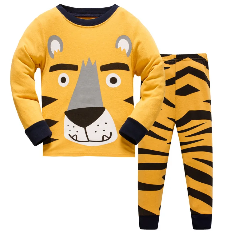 

Autumn pajamas Long sleeve boys sleepwear cotton pyjamas children cartoon UFO kids pajama sets for 3-8y