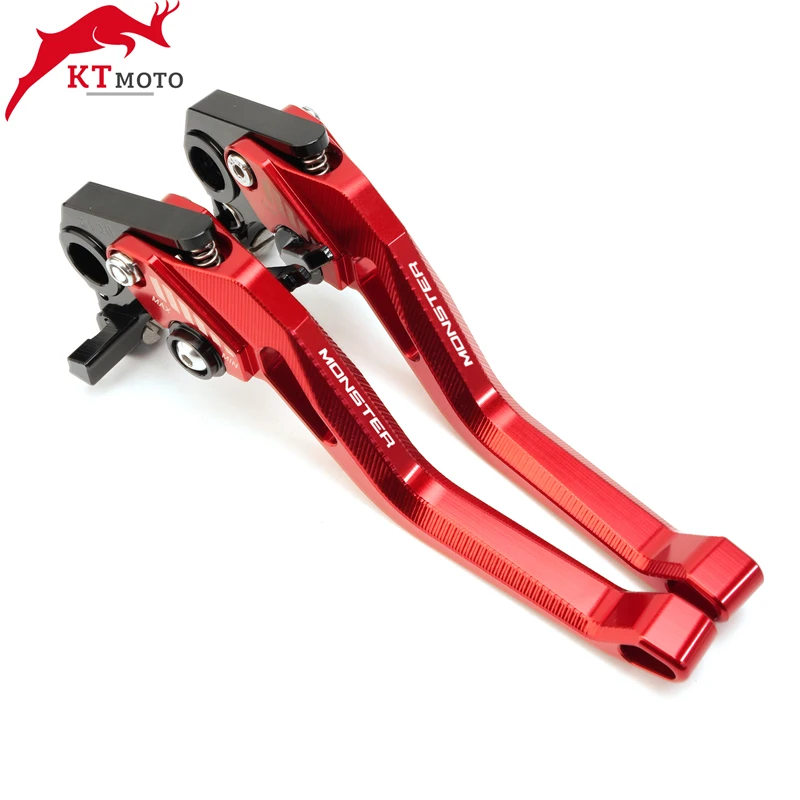 

For DUCATI MONSTER 696 796 695 620 400 2020 NEW logo ‘’MONSTER’‘ CNC Adjustable 3D Rhombus Motorcycle Brake Clutch Levers