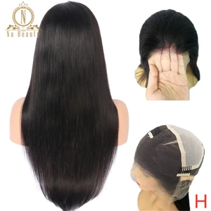 150% прозрачные парики без клея, предварительно отобранные натуральные волосы с прямыми перуанскими волосами, Выбеленные узлы