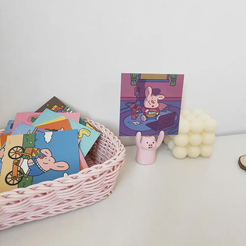 SIXONE 10 листов Ins милый поросенок серия украшение открытка Студенческая Закладка