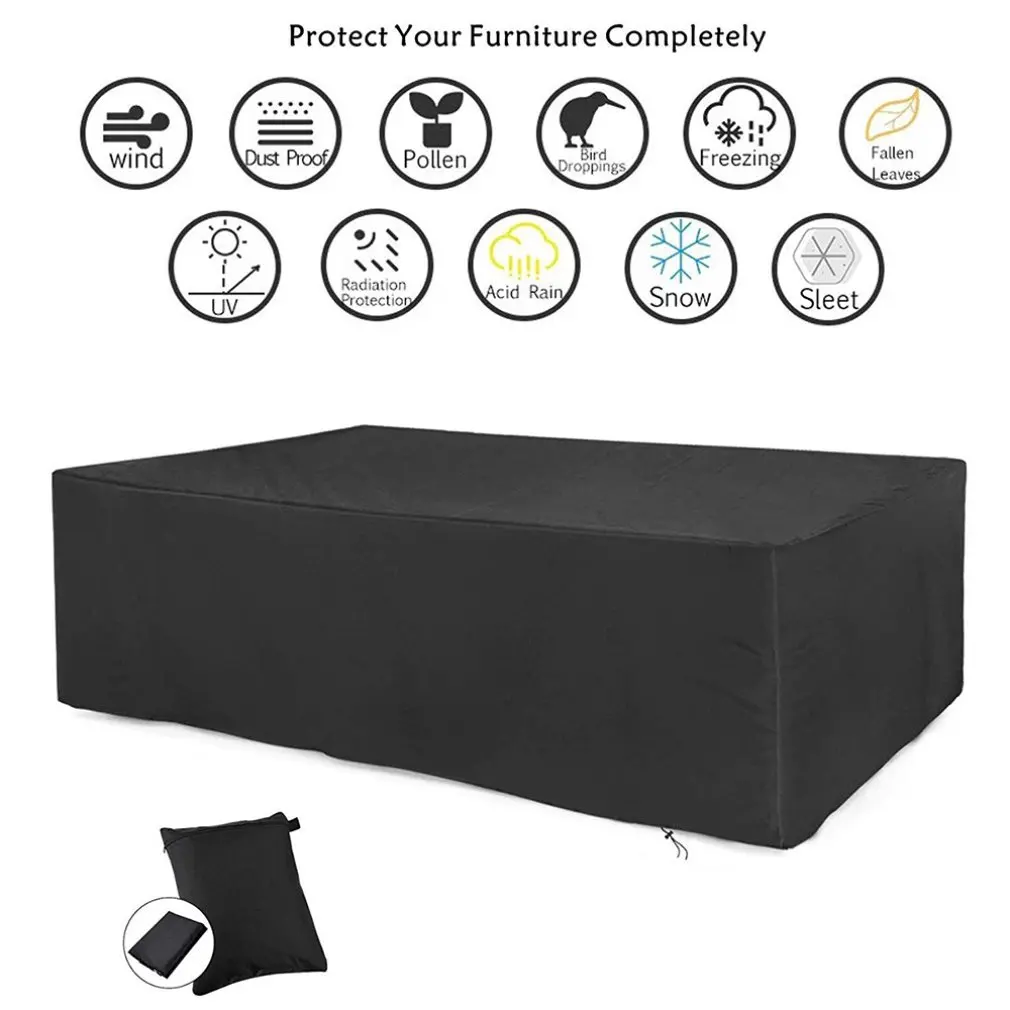 

Outdoor Furniture Covers 126x126x74CM Waterproof Rain Dust Wind-Proof Anti-UV Oxford Fabric Garden Furniture Covers