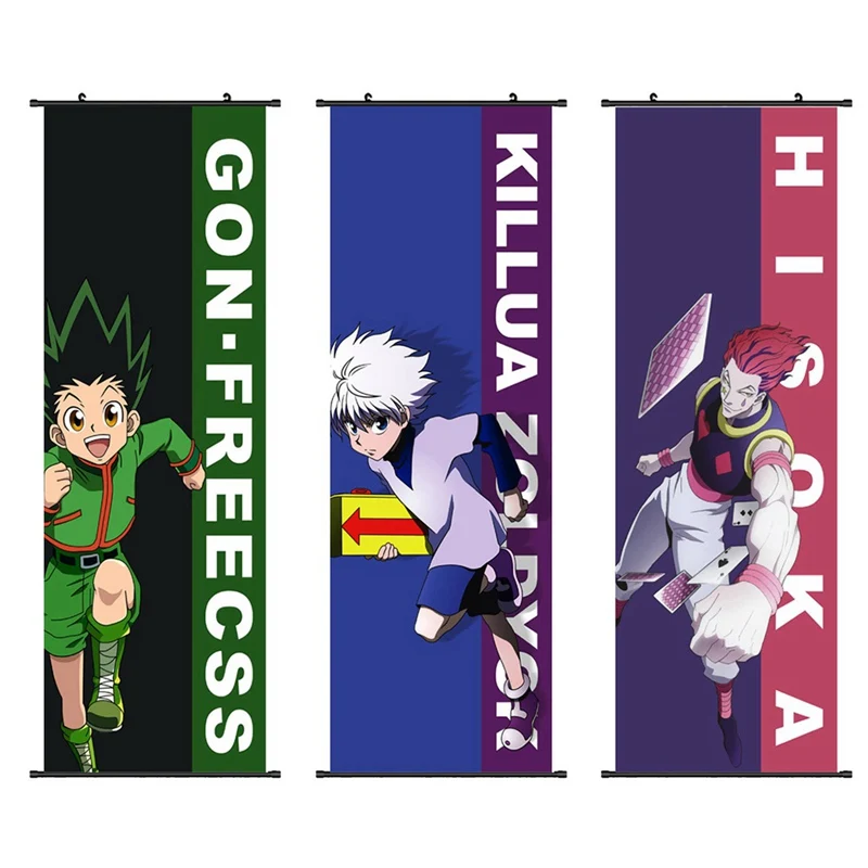 Настенный постер HUNTER x Gon Freecss Killua Zoldyck Аниме Манга HD 30*90 см|Рисование и каллиграфия|