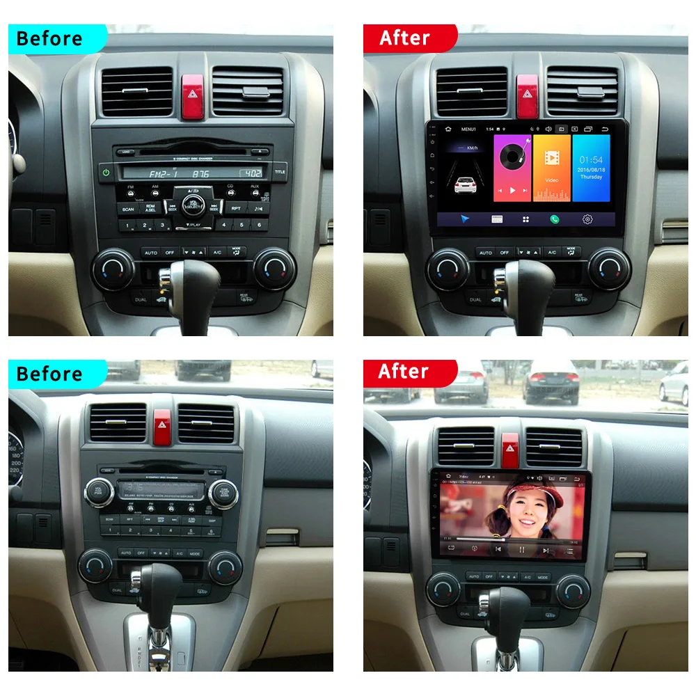 EKIY " ips Android 9,0 автомобильный Радио gps Мультимедиа 4G для Honda CRV CR-V 2007-2011 Automotivo Навигация стерео видео плеер