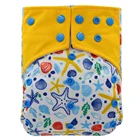 Ohbabyka Многоразовые детские подгузники регулируемые подгузники с двойные вставки все-в-два AI2 бамбуковый уголь карман ткань подгузник Обложка