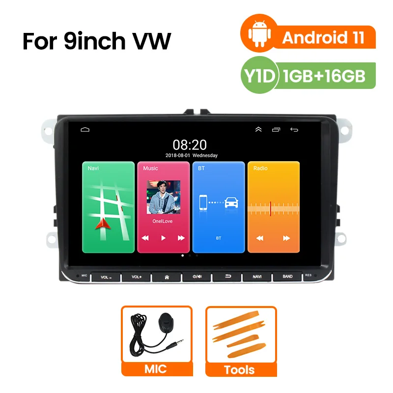 Автомобильный dvd-плеер плеер на Android 11 с RDS AM FM кнопками 9 дюймов 2 Гб ОЗУ 32 ПЗУ GPS Wi-Fi |