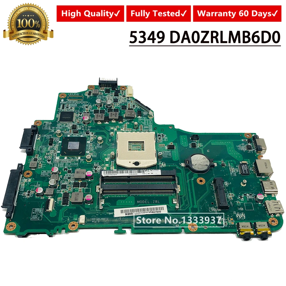 Материнская плата MBRR706001 DA0ZRLMB6D0 MB.RR706.001 для ноутбука Acer Aspire 5749 5349 ZRL|Материнские
