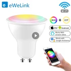 Умная Светодиодная лампа Gu10 с поддержкой Wi-Fi, 4 Вт, RGB и CCT