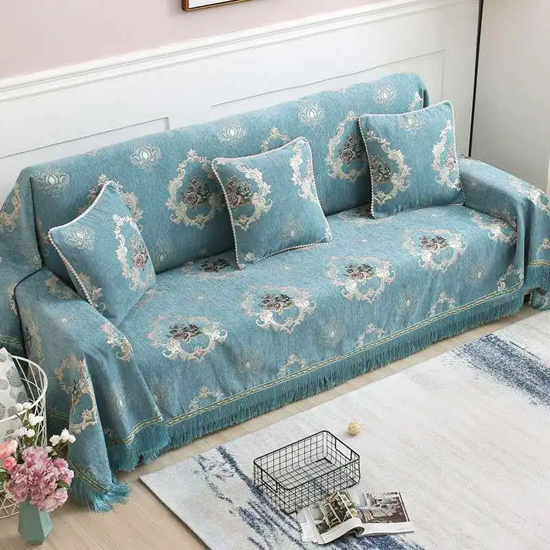 Чехол для дивана Chenille нескользящий секционный эластичный чехол с вышивкой и