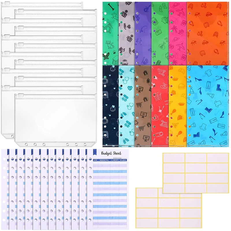 

36Pcs of A6 Binder Budget Cash Envelope System Budget Planning Notepad,for School Use and Travel Managers